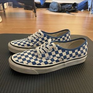 Vans authentic royal blue checkered